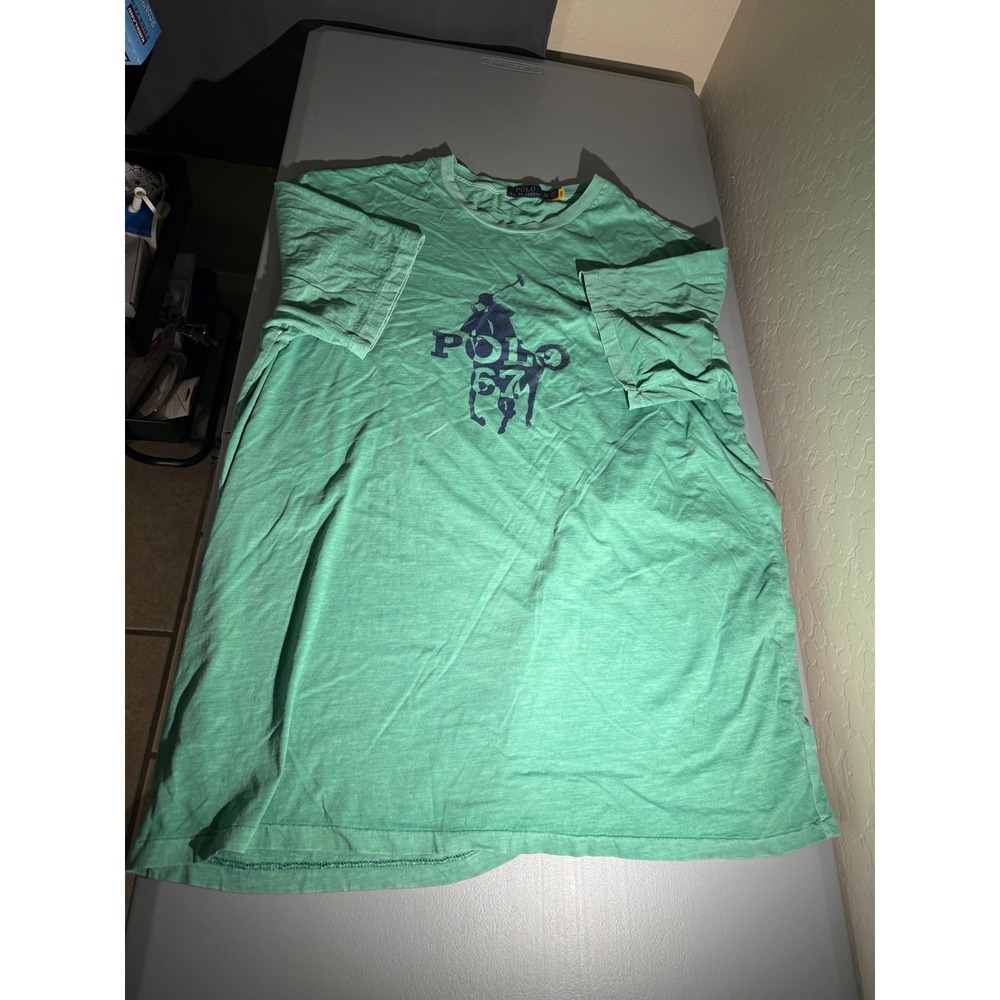 Polo Ralph Lauren Mens 2XLT Green Heather Polo 67 Graphic T-Shirt Big & Tall